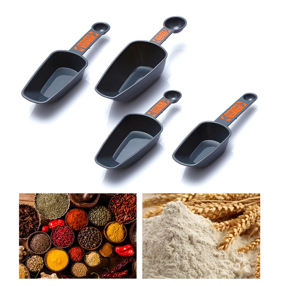 

4pcs/set Measuring Spoons Dual Sided Coffee Measure Cup Spoon Scoop Baking Cooking Home Kitchen Tool