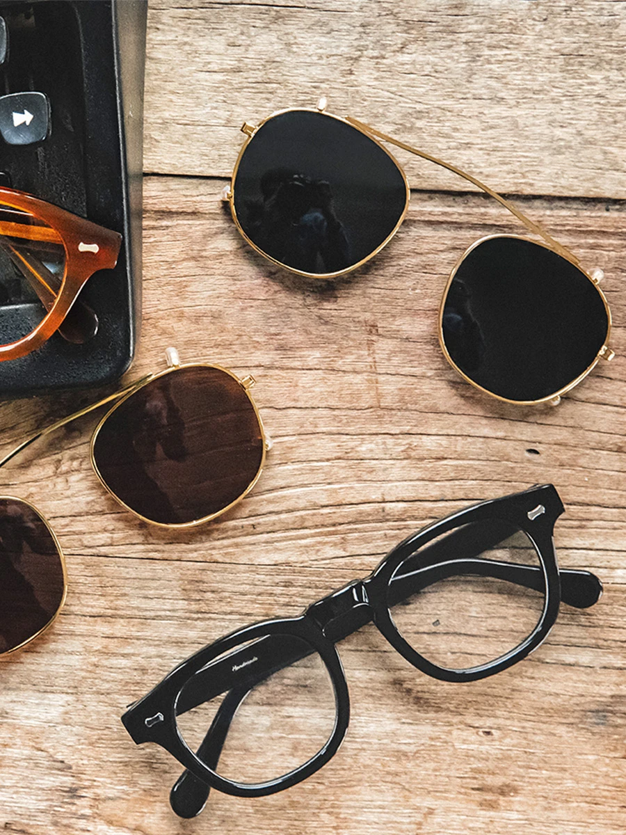

Luxury 2 In 1 Clip Glasses Frame Acetate Men Vintage Optical Prescription Myopia Eyeglasses Frame Polarized Sunglasses Eyewear