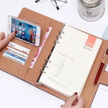 

A4 PU Leather File Folder Multifunction Office Supplies Organizer Manager Document Pads Padfolio Bags