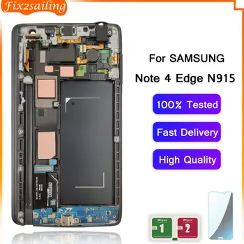 

For Samsung Galaxy Note 4 Edge N915 N9150 N915F LCD Touch Screen Digitizer Assembly N915 LCD Display Replacement with Frame