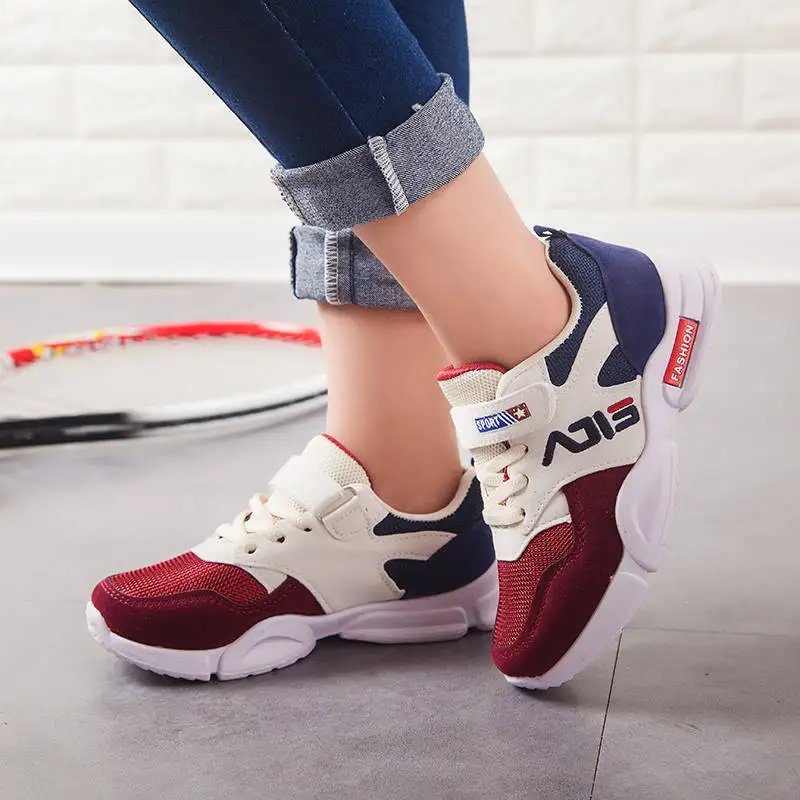

2018 New Style Autumn Korean-style Children Sports Shoes Men And Women Big Boy Soft-Sole Mixed Colors Mesh Shoes Tz135