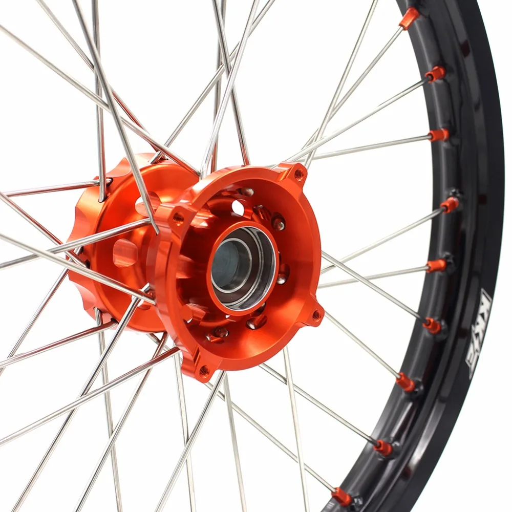 KKE 17& 14 полный набор колес для KTM85 SX 2003- колеса с оранжевыми сосками