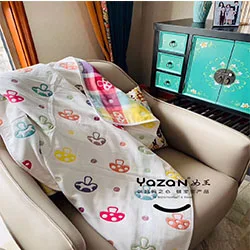 classic mushroom Yazan 110*110 см больше дизайна AB face 6 слоев Высококачественная хлопковая пряжа Мягкая дышащая ткань класса А детское одеяло для кроватки банное полотенце - Цвет: classic mushroom