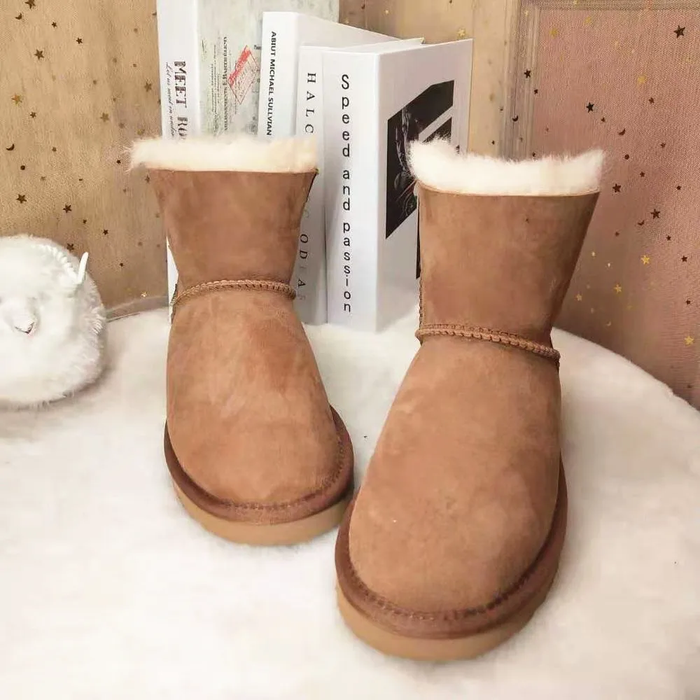 GRWG 2018 Натуральная шерсть обувь Для женщин зимняя женская обувь классические зимние сапоги из натуральной овчины Для женщин сапоги Одежда