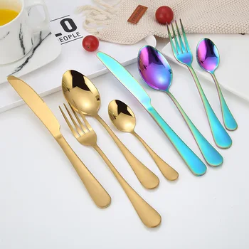 

Forks Knives Spoons Stainless Steel Silverware Set Tableware Set Cutlery Knives Sets Tea Spoon Dinner Wedding Tableware Set