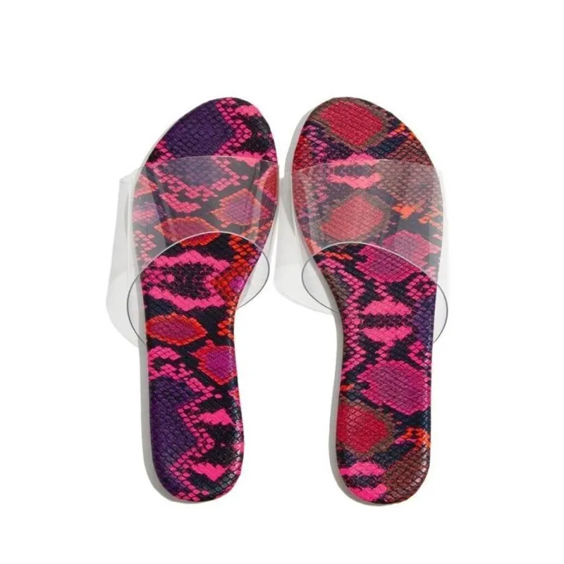 Plus Size 43 Jelly Slippers Women Summer Sandals Candy Colors Transparent Casual Sandals Female Flat Beach Slides Zapatos Mujer