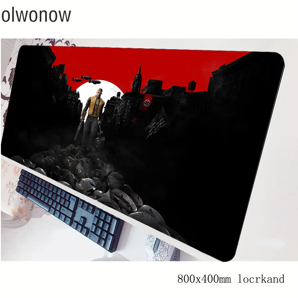 Wolfenstein коврик для мыши геймер высокое качество 80x40 см игровой коврик для мыши notbook коврик HD принт padmouse pc геймер коврики геймпад
