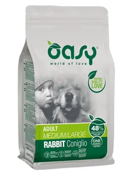

Oasy dry dog OAP adult medium/large for dogs Ms. Breeds with rabbit x 1 pc