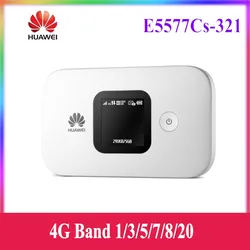 E5577Cs 321 smartphone gatinho 4, 150mbps, 4g, lte, desbloqueado, hotspot móvel, wi fi, com bateria de 3000mah, suporta 4g band, 1/3/5/7/8/20