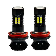 Lampe antibrouillard Led H8 H11 3030 21SMD, haute puissance, lumière forte, ampoule de voiture 21W, lampe robuste pour Automobile 