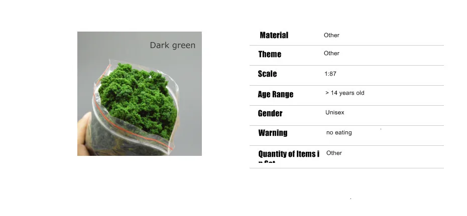 50 г HO модель поезда решений архитектура порошок травы Дерево темно зеленый с хорошее качество