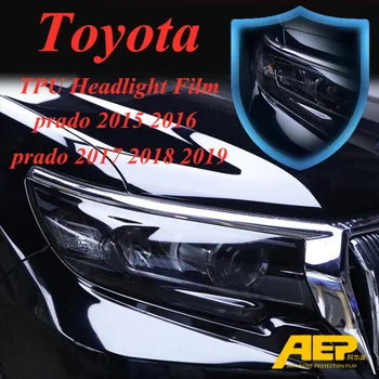 

AEP Transparent Blackened TPU Car Headlight protective Film for Toyota land cruiser prado 2015 2016 2017 2018 2019 sticker 150