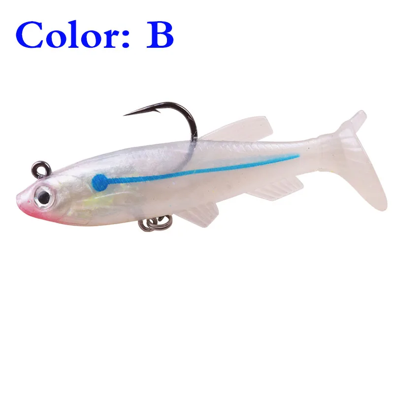 WDAIREN 7,5 см 11,5g Мягкая приманка воблер наживка с свинцовая рыба Swimbait тройной крючок рыболовный крючок рыболовное снаряжение WD-607 - Цвет: B