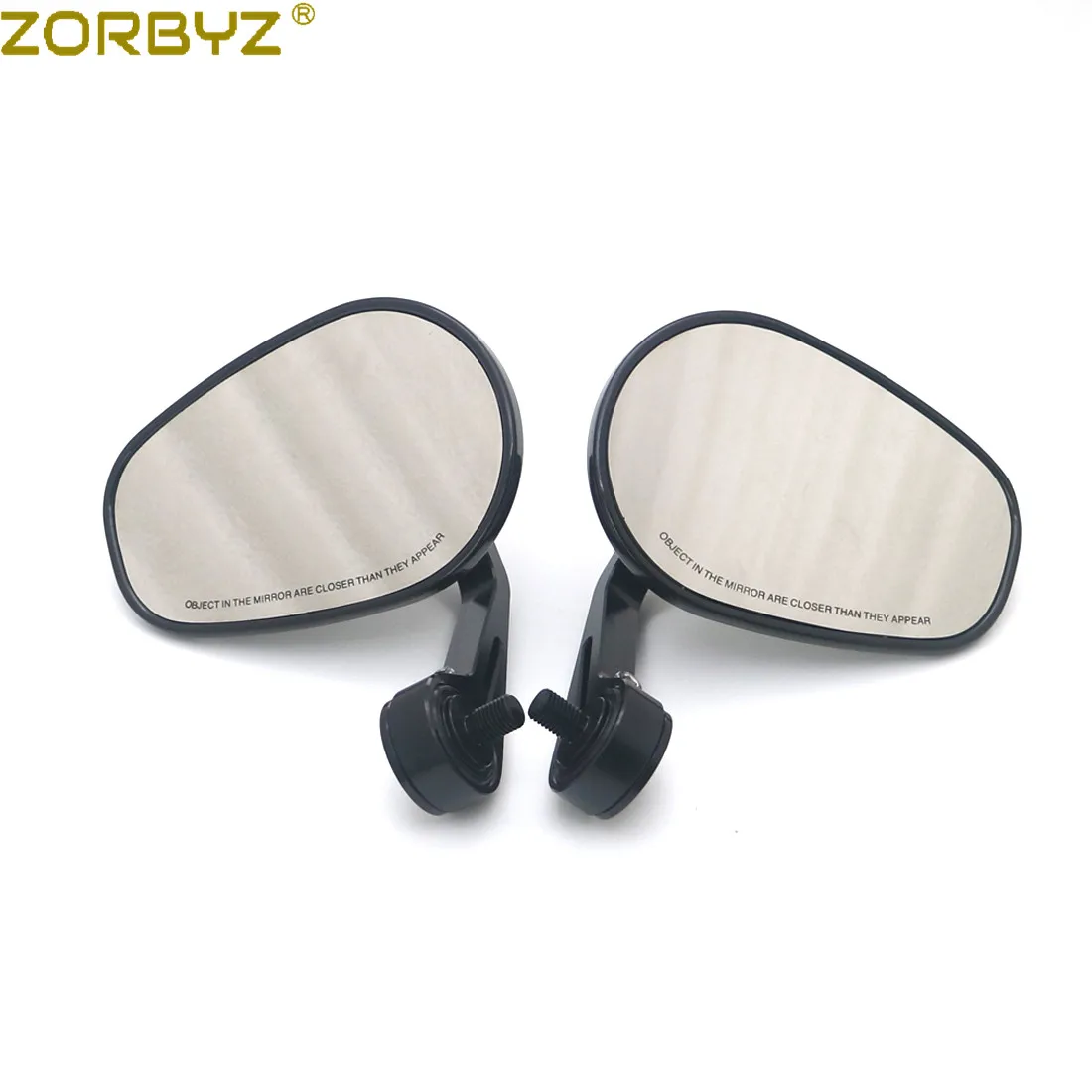 

ZORBYZ Motorcycle Black Aluminium Oval Handlebar end Side Mirror 10mm Bolt thread inside Fit For Aprilia CR150