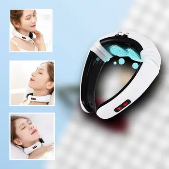 

Electric Neck Massager & Pulse Back 6 Modes Power Control Far Infrared Heating Pain Relief Tool Health Care