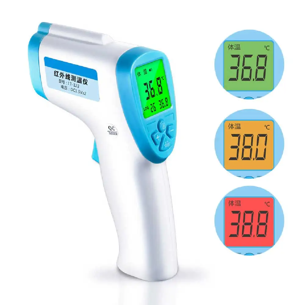 

24H Ship CE FDA Digital Laser Infrared Thermometer Forehead Temperature Gun with 3 Function 32 Set Data Memory for Baby Adult