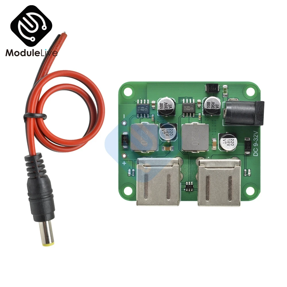 DC 12 V 19 V 24 V до 5 V 6A Мощность Шаг вниз Доска модуль 4 четыре USB мобильное автомобильное зарядное устройство электронный комплект Модуль платы