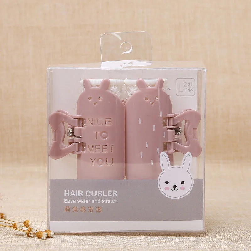 2 Pcs / Set  Cute Rabbit Hair Curler Lasting Shaping Curling Banger Beauty Modeling   Tool