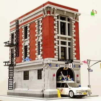 

DHL 16001 4705Pcs Ghostbusters Firehouse Headquarters Brinquedos Model Set Building Kits Model Compatible Lepining City75827