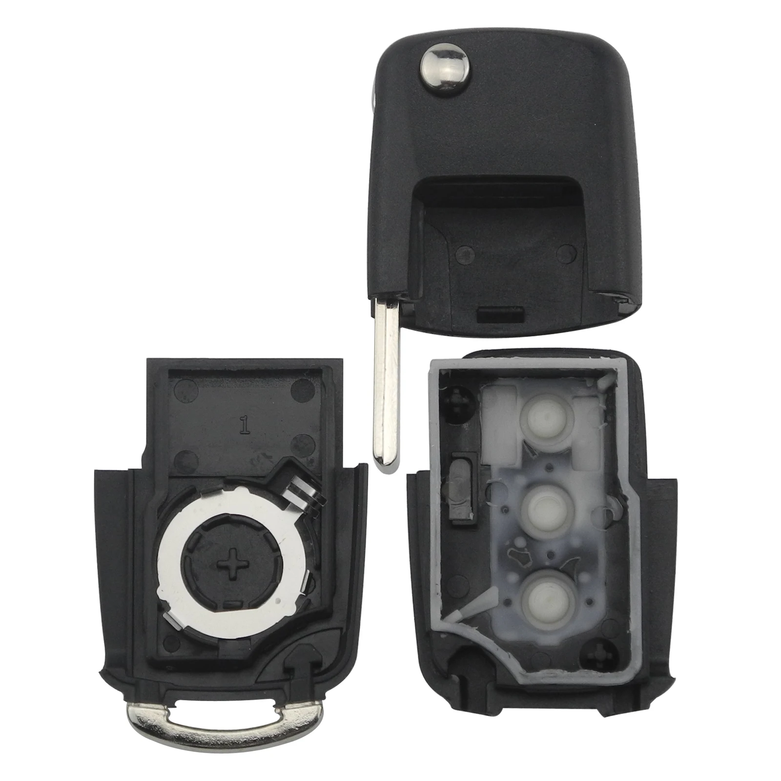 Keyforkess 10pcs 3 Auto Tasto Chiave A Distanza di Vibrazione Pieghevole Chiave Borsette Custodia Per Il Vw Jetta Golf Passat Beetle Skoda sede Polo B5 - Ha35f0a8033154dacbb6ff9aa6ecfd51bN