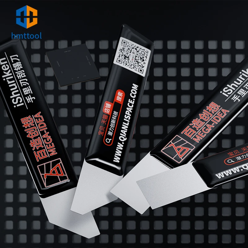 QIANLI Stainless Steel Solder Paste Scraping Knife Tin Scraper Planting Repair Tool For BGA Stencil Reballing Kit