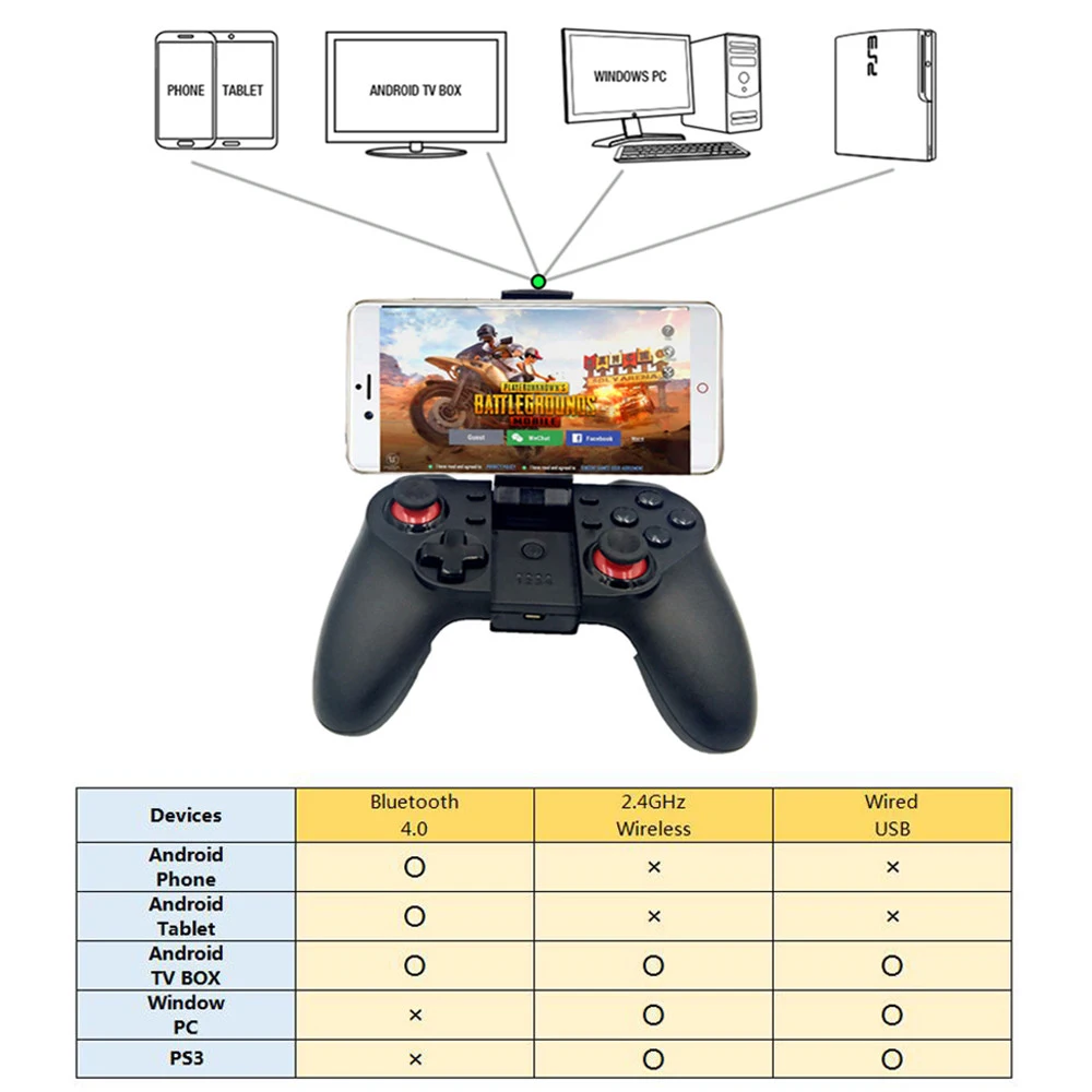 Bluetooth Gamepad Game Pad Pubg Mobile Joystick For Android Cell Phone Trigger Controller Smartphon