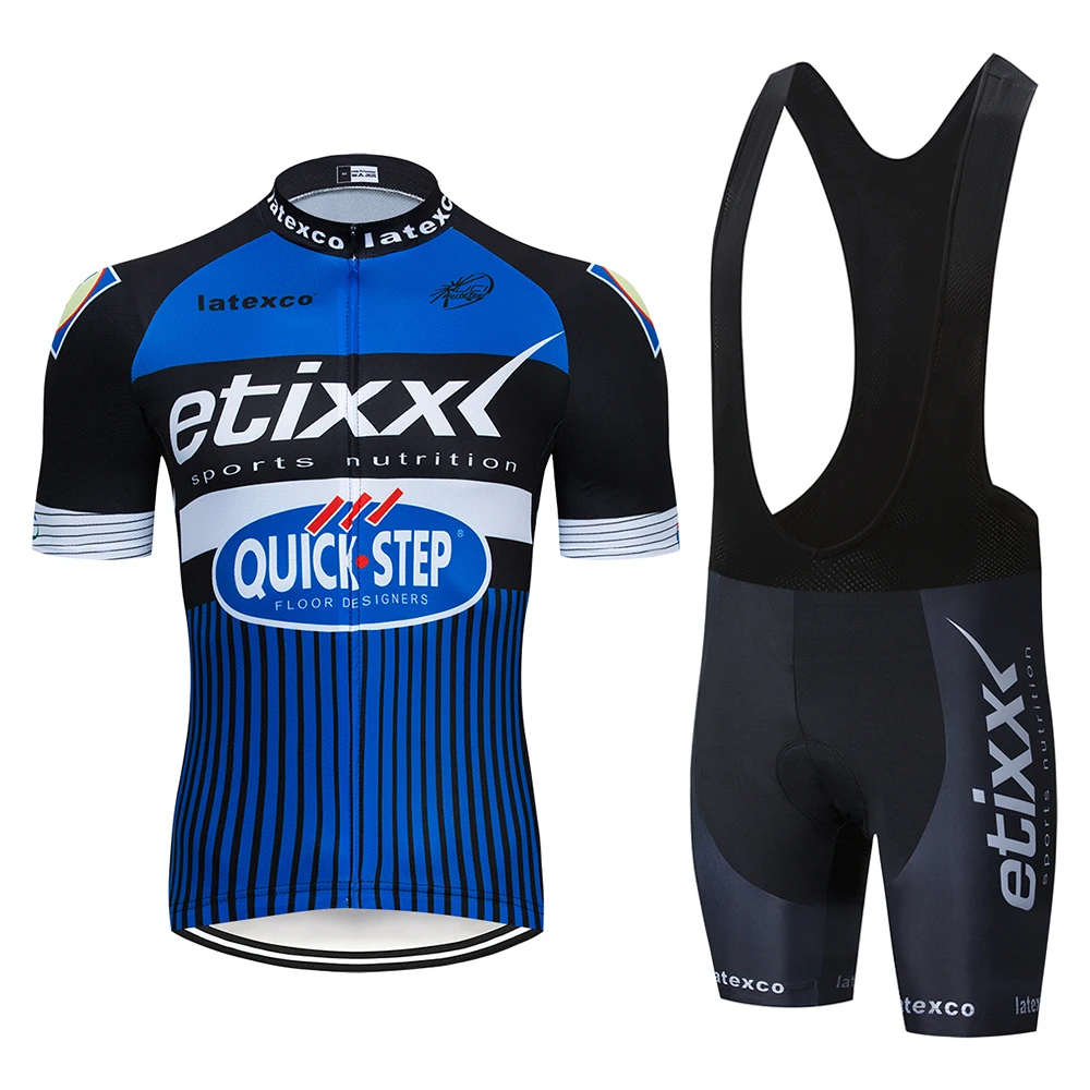 4 Лето UCI Quick Step Pro Team велосипедная футболка с коротким рукавом набор быстросохнущая Ropa Ciclismo мужская велосипедная одежда Дышащие комплекты - Цвет: 4