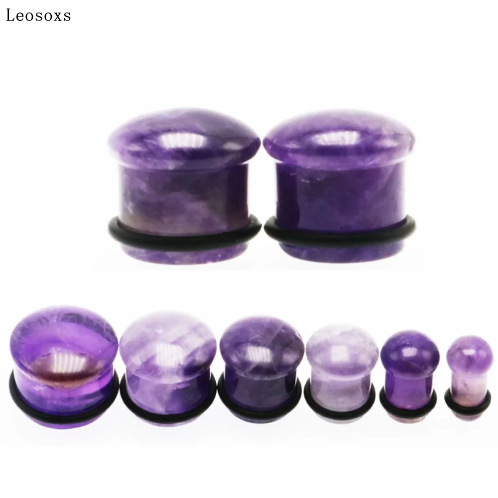 

Leosoxs 2pcs New Mushroom Head Stone Ear Amplifier Wide Rod Body Piercing Jewelry 6-16mm