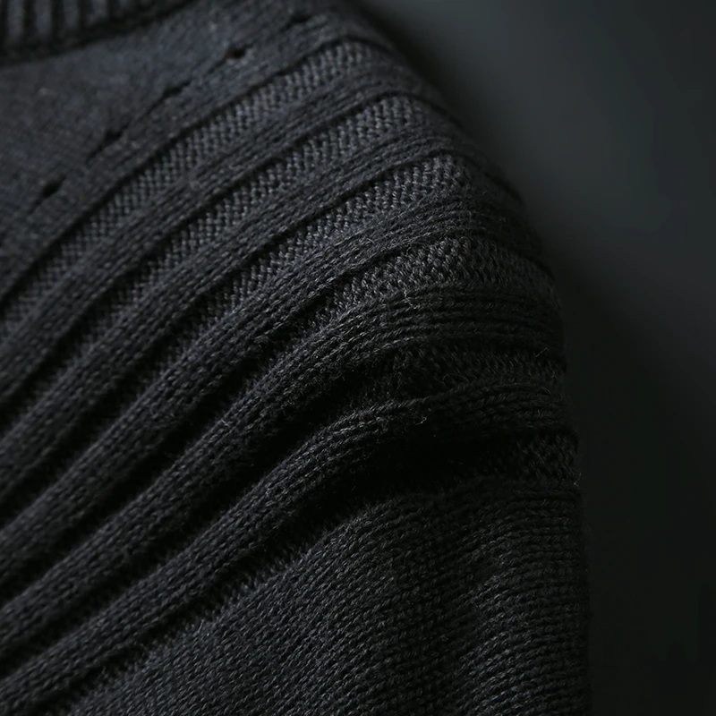 Толстый свитер из чистого хлопка с круглым вырезом, вязаные мужские свитера для, повседневный теплый полосатый зимний мужской свитер с длинным рукавом