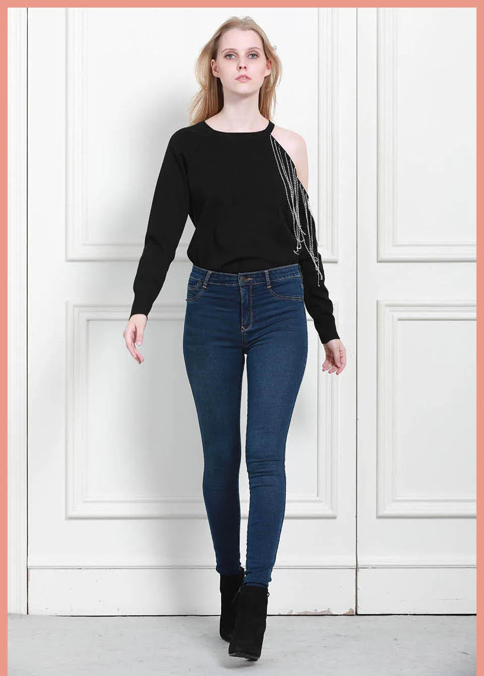 Зимние джинсы Vrouwen скинни Broek супер стрейч поддельные Voorzijde карман Tail Blauw Grijs Zwart Wit тонкие эластичные джинсы