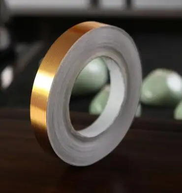 gold foil 50 метров водонепроницаемый настенный зазор Уплотнительная Лента Медная фольга лента клейкая напольная плитка красота шов наклейка украшение дома - Цвет: gold foil