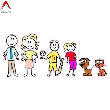 

Aliauto My Family Car Stickers Mom Dad Son Daughter Pets PVC Decal Automobiles Motorcycles Styling Bumper Window Decor,15cm*6cm