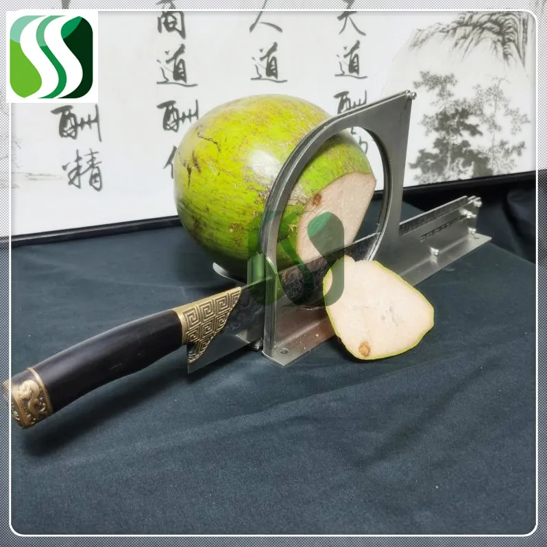 Stainless Green Coconut Knife Commercial Peeled Coconut Bottom Cutter