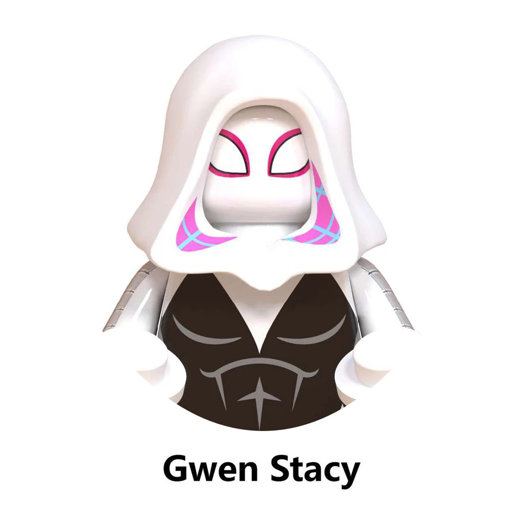 Disney Superheroes Spider-Gwen Mysterio Miles Morales Spiderman Building Blocks Doctor Octopus Lizard Action Figures Kids Toys