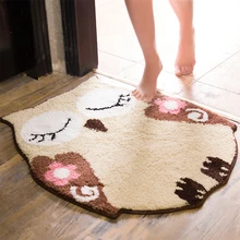 Коврик в форме Совы из мультфильма, коврик для ванной комнаты, Противоскользящий коврик для двери, спальни, кухни, раздвижной дверной коврик, латексный напольный коврик