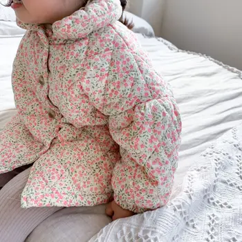 

2020 New Arrival Girls Thicken Printed Coat Cotton Full Sleeve Fashion Girls Jacket