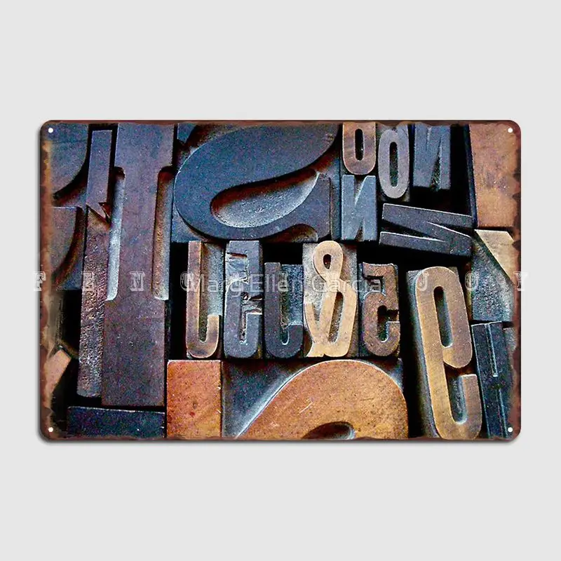 Typesetting номер 2 металлический знак кино Гостиная Декор Кухня Настенный декор