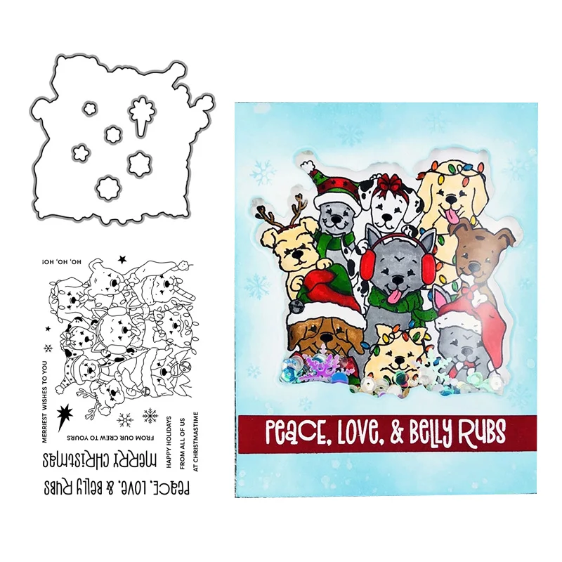 

Metal Cutting Dies and Stamps Scrapbooking Animals Dogs Craft Stencil Card Make Album Sheet Die Cut Decoration knife Mold Model