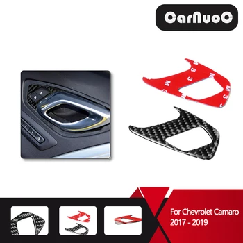 

For Chevrolet Camaro 2017- 2019 Car Styling Vehicle Interior Door Lock Switch Panel Trim Cover Carbon Fiber Stickers