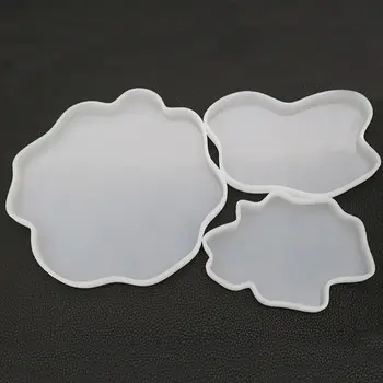 

DIY Crystal Epoxy Mould Irregular Coaster Cup Pad Mold Handmade Resin Molds DIY coasters Mould Jewelry Making Accessories