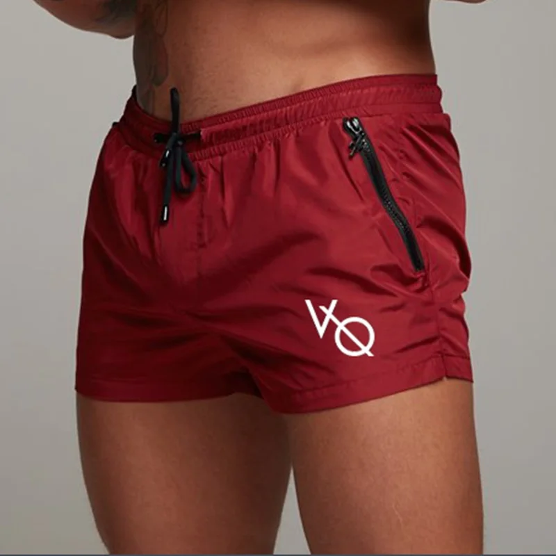 Брендовые мужские шорты, новинка, Полиэстеровые шорты для мужчин, летние однотонные дышащие повседневные мужские шорты с эластичной резинкой на талии, 9 цветов