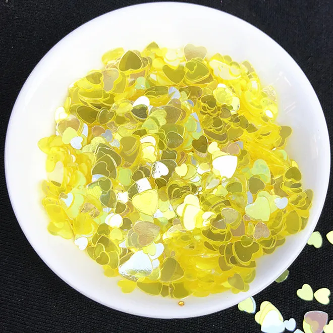 LC/Mixed Golden Peach Heart/20grams Sequins PVC Flat for DIY Card Making Craft Color Collection - Цвет: 3