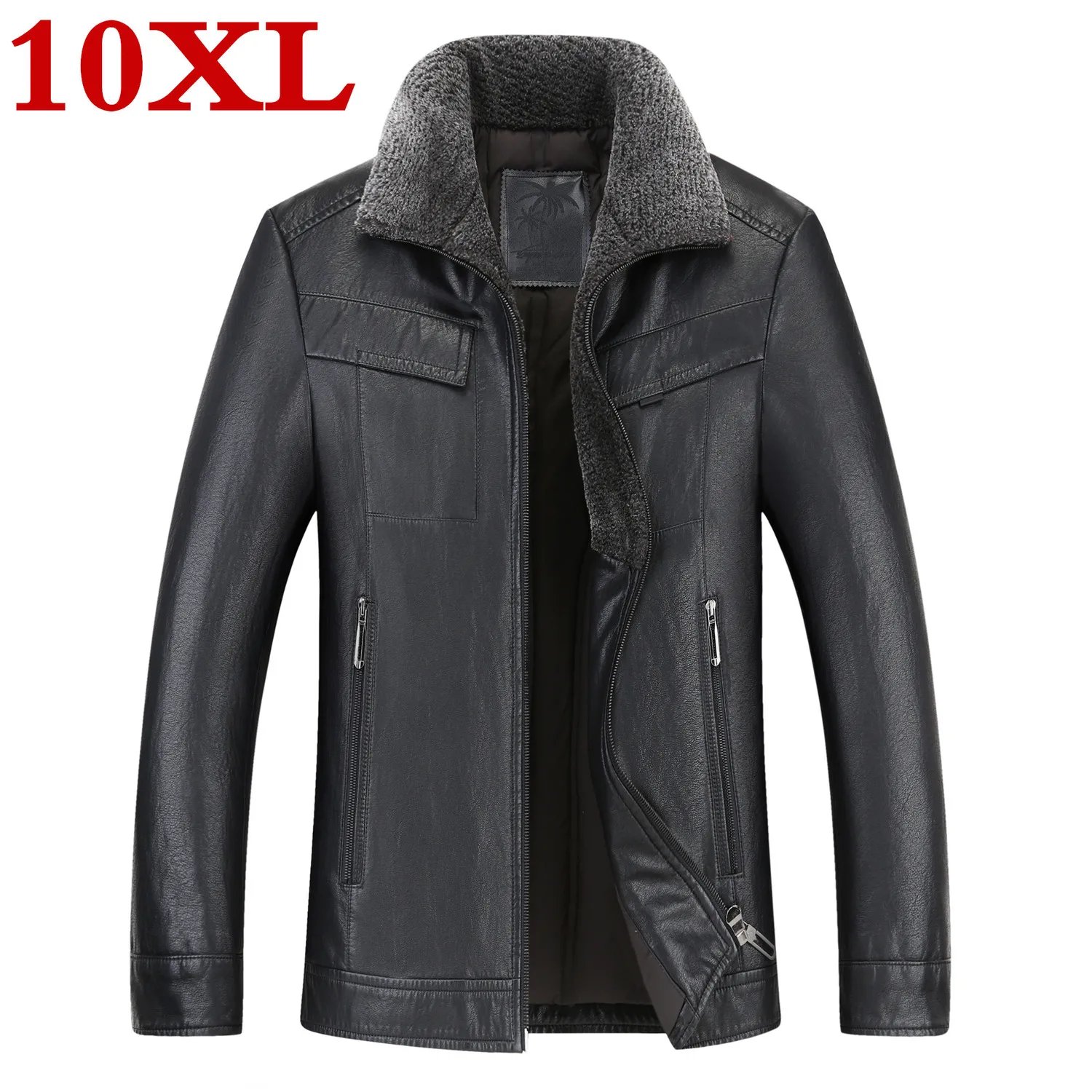 

new plus size 10XL 9XL 8XL 7XL sheepskin coat men genuine leather mens jacket High quality Thicken locomotive leather jacket