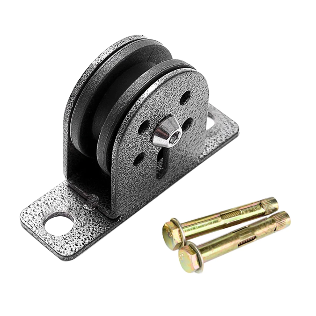 High-Strength Fixed Pulley Block Single Wheel Lifting Rope Guide and Self-tapping Screw Fitness Equipments Accessories