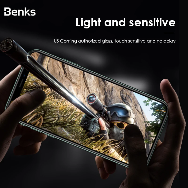 

Benks Corning XPRO Curved Full Cover Tempered Glass For iPhone 11 Pro MAX XR X XS 0.33mm Ultra thin Screen Protector Glass Film