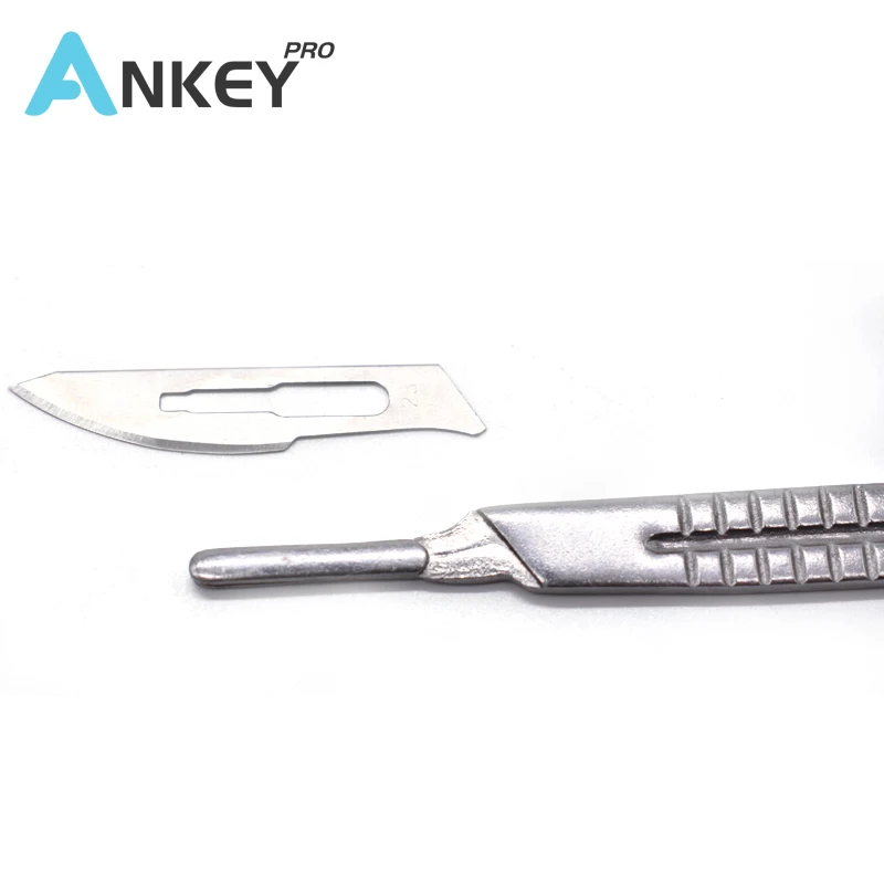 

10 pc 23# Carbon Steel Surgical Scalpel Blades + 1pc 4# Handle Scalpel DIY Cutting Tool PCB Repair Animal Surgical Knife