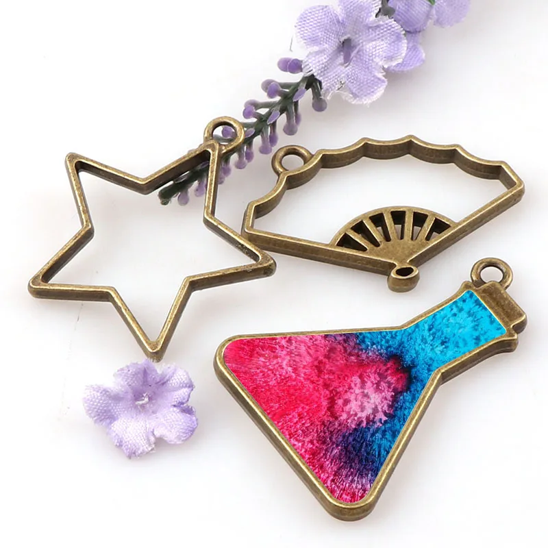 Vintage-folding-fan-estrela-bal-o-de-bronze-antigo-metal-oco-quadro-conector-encantos-pingente-diy (2)