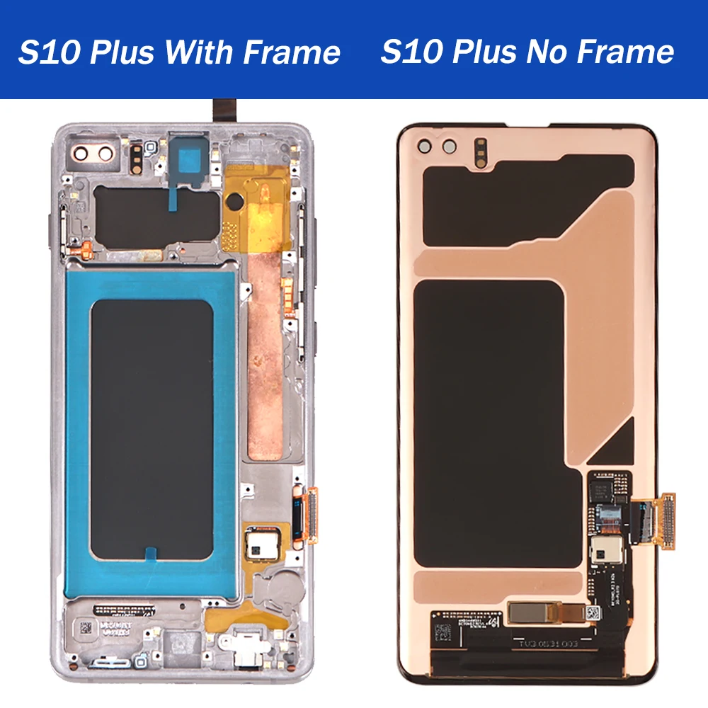 Оригинальный Новый ЖК дисплей S10 + для SAMSUNG Galaxy S10e Plus Super AMOLED с рамкой сенсорный