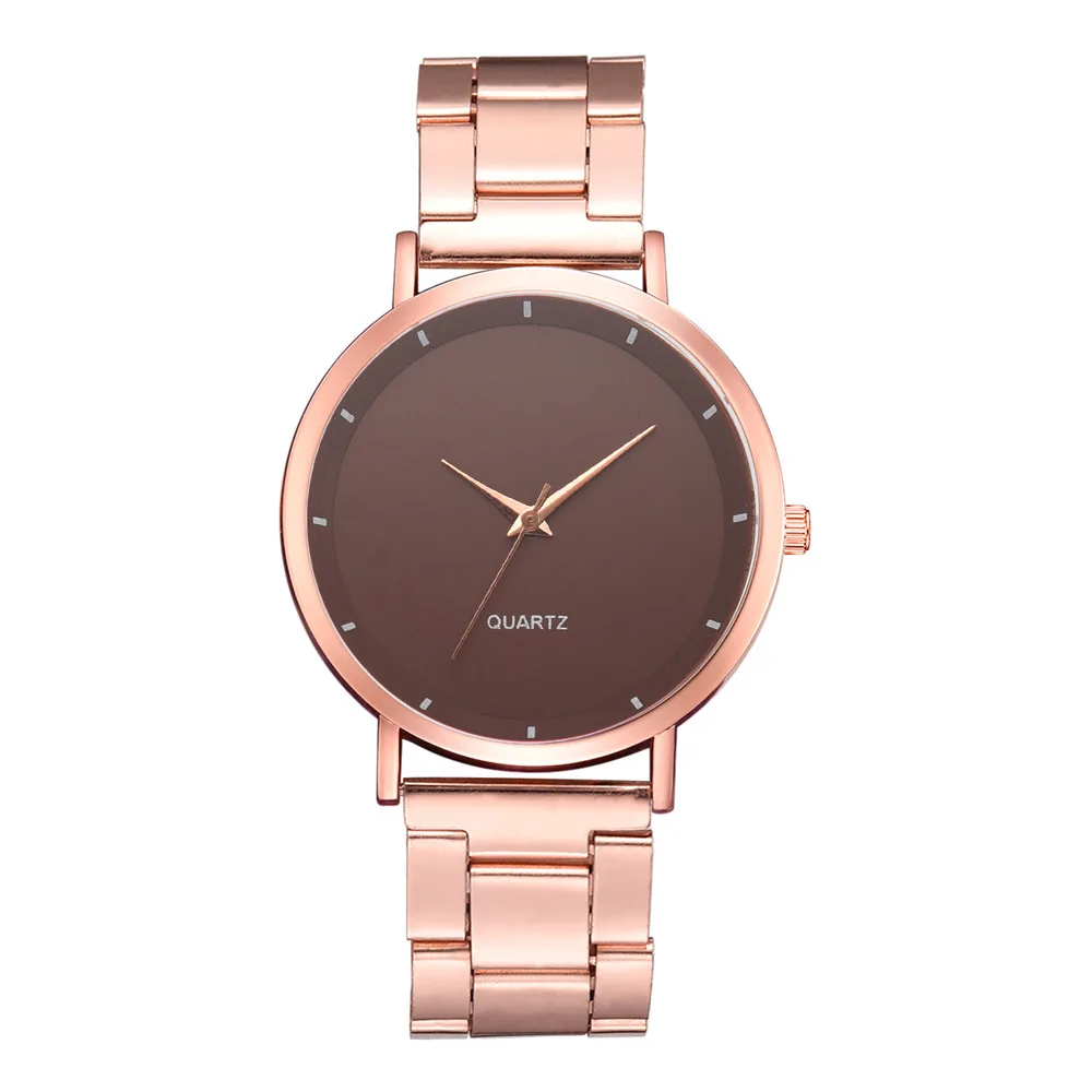 

Simple Alloy Women Quartz Watch Simple No Numbers Rose Gold Watch Strap Steel Top Grade Casual Fashion Female Relogio Feminino