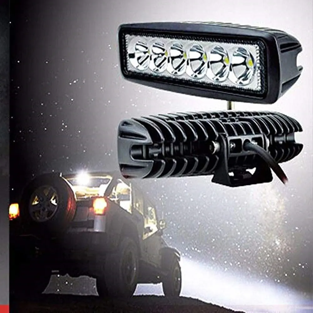 Для 4x4 4WD внедорожный внедорожник Грузовик Прицеп 12 в 18 Вт 6LED автомобильный рабочий светильник бар Точечный светильник 6000K DRL лампы